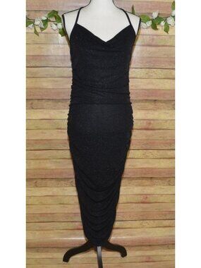 Forever Rose NWT Black Sparkle Sexy Bodycon Dress Size XL Y2K Whimsigoth LBD